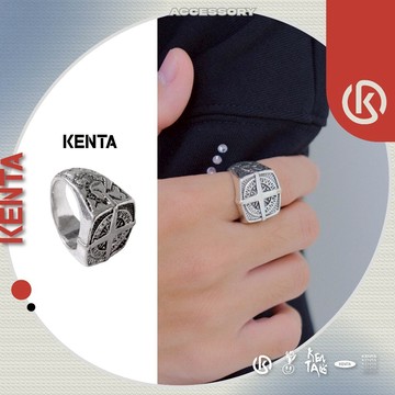 【KENTA】破碎指南針戒指 西海岸美式街頭飾品 男生戒指配件 有分尺寸