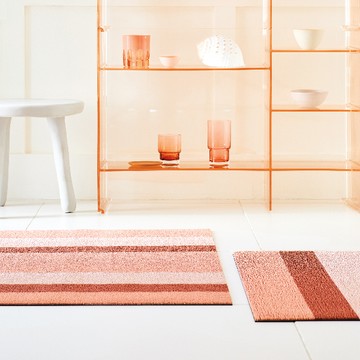 chilewich Bold 簇絨地墊/玄關墊-Peach桃粉色條紋 - 91x152cm 橫條紋