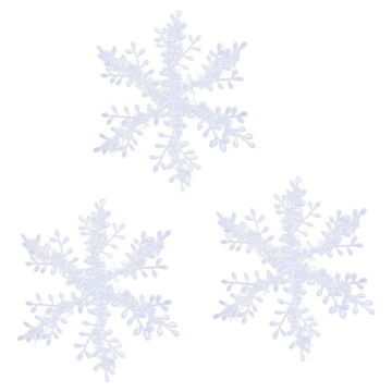 FANCY LIFE 聖誕裝飾雪花片 大款  白色  1套  20cm