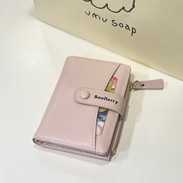Bag House👜 小衆顯貴錢包卡包一體女皮夾折疊二折韓國ins風學生黨零錢包