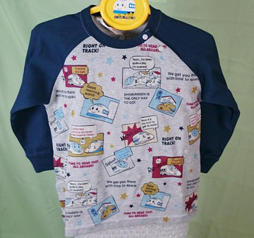 【震撼精品百貨】Shin Kan Sen 新幹線 長袖T 深藍 震撼日式精品百貨