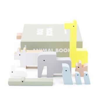 【OOYII吾憶】日本 dou toy Dou Book 系列 木製動物積木玩具｜生日禮物、週歲禮物｜【快速出貨】