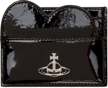 Vivienne Westwood 黑色 Shiny Patent Heart 卡包