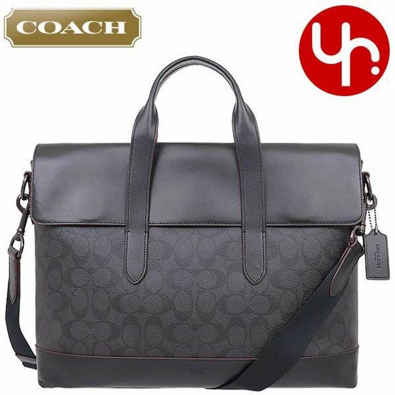 コーチ COACH ビジネスバッグ F77858 ブラック×ブラックオックス