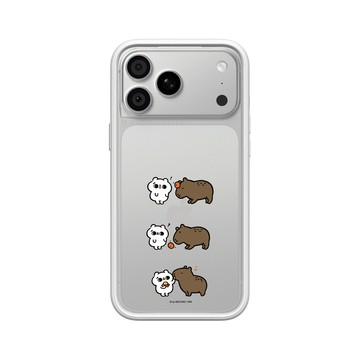 iPhone 18 Pro Max Mod NX -邊框背蓋組合 (相機按鈕) 白 - 爽爽貓 Song Song Meow by SECOND - 爽爽貓與水豚