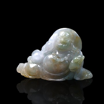 三彩翡翠彌勒佛佛公擺飾擺件 | 天然緬甸玉A貨翡翠 | 送禮