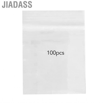 jiadass 100 件零食收納袋 PE 密封家用拉鍊閉合設計清晰外觀高壓密封
