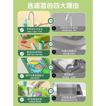 遙藍兒童洗手臺小廚房2歲玩具