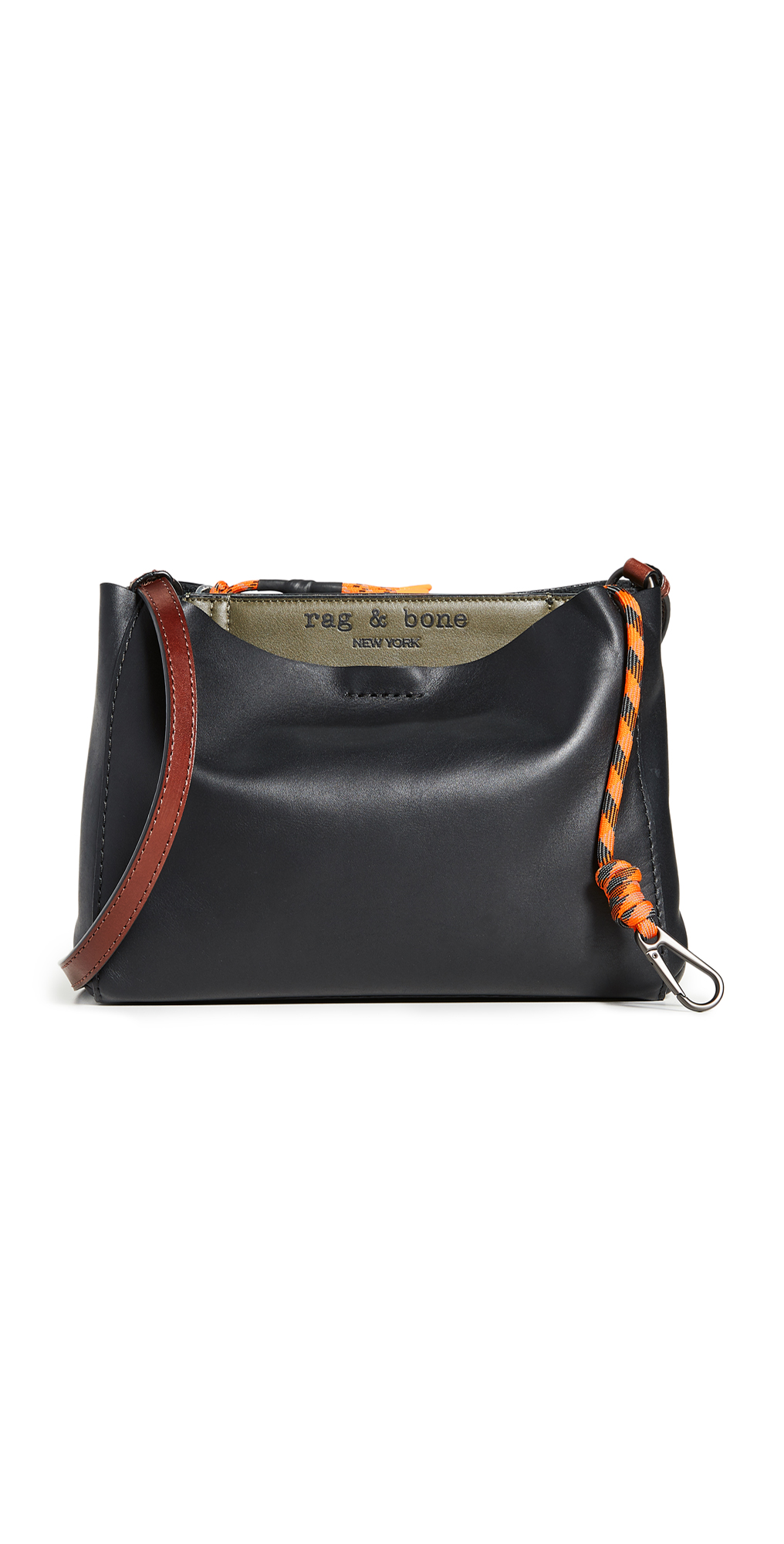 Rag Bone Passenger Crossbody Bag Black Olive One Size