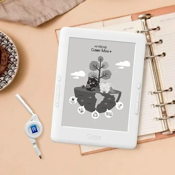 【HyRead】Gaze Mini+ 6吋電子紙閱讀器組合(閱讀器+透明軟殼+翻頁器)-經典白/淺蔥青/石墨綠【墊腳石】開放式 電子書