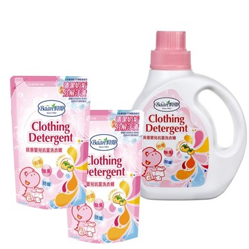 貝恩 Baan - 嬰兒抗菌洗衣精補充包組合-1000*1罐800ml*2包/袋