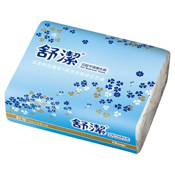 舒潔花紋平板衛生紙400張/48包