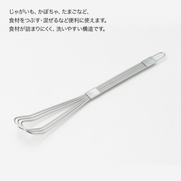 日本製 YOSHIKAWA 不銹鋼攪拌棒 吉川 3in1攪拌器 壓泥棒 18-8不銹鋼 打蛋器 攪拌棒  日本進口 日本製
