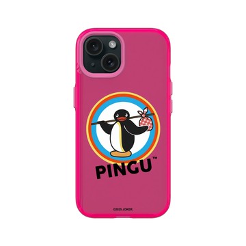 iPhone 15 Clear 粉漾桃 - Pingu 企鵝家族 - 要跟我一起走嗎？