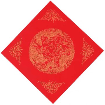 宣紙對聯萬年紅斗方 34cm 34cm單字春聯寫春福壽方形紅紙善璉湖筆