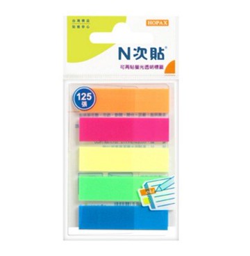 N次貼 66501 透明螢光可再貼標籤【APP滿額下單10%點數(單一帳號最高5000點)】1/31止