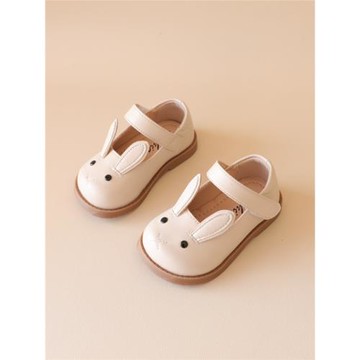 崔丫丫卡通兔子2024春季新款女寶寶公主鞋軟底學步鞋嬰兒兒童單鞋