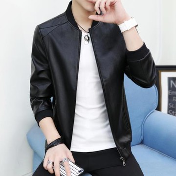 男士皮衣外套新款春季韓版潮流修身休閑帥氣短款皮夾克春秋上衣服