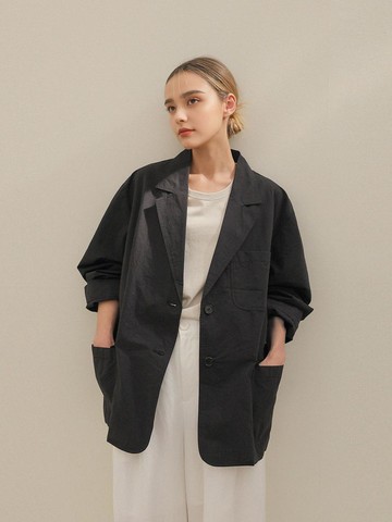 [RR] ilo Light Wash Cotton Jacket [Black]
