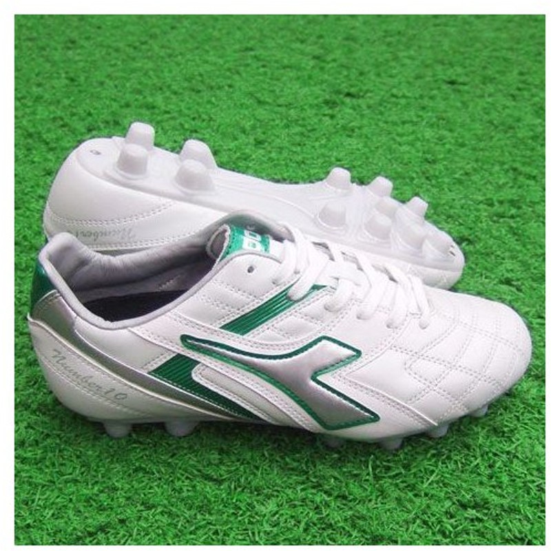 ナンバー10 Md Pu Jr ホワイト グリーン Diadora ディアドラ サッカージュニアスパイクj 9078 通販 Lineポイント最大0 5 Get Lineショッピング