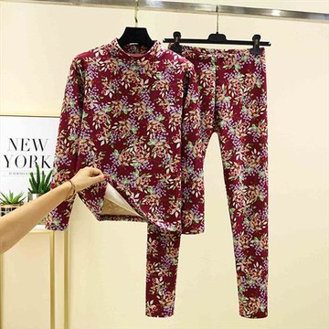 【韓國K.W.】現貨保暖自帶升溫合身棉套裝