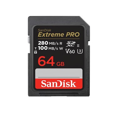 SanDisk Extreme PRO 記憶卡 SDXC UHS-II  64GB  1個