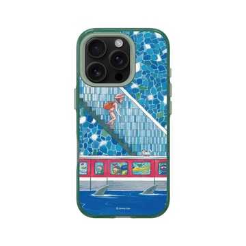 iPhone 16 Pro Clear 憂墨綠 - 幾米 Jimmy Liao - 地下鐵-藍色車站