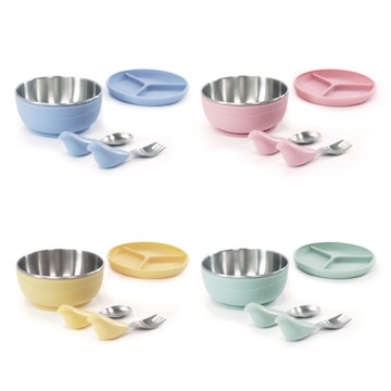 CYD terra PICABOO 布咔寶學習餐具組(多色可選)兒童餐具|叉匙組|吸盤碗