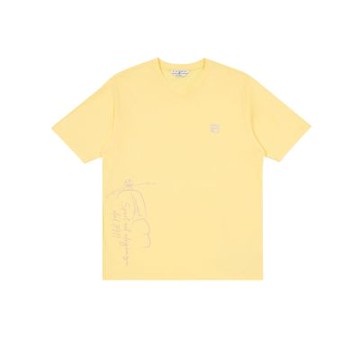 FILA 中性短袖圓領T恤-蒼芎黃 1TEA-1401-LE