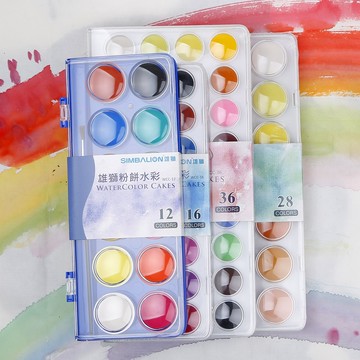 雄獅  16色粉餅水彩  WCC-16【APP滿額下單10%點數(單一帳號最高5000點)】1/31止