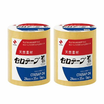 NICHIBAN 日絆 植物系 環保可撕 百格 玻璃紙膠帶 24mm x 35M 日本製 150捲/箱 CT-405AP-24