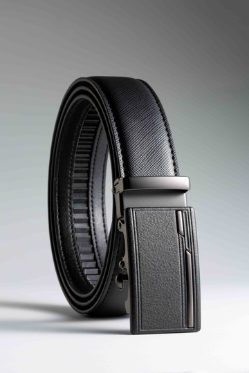 [峻成有限公司] R.Q.POLO 男用自動扣皮帶 CCRG-32MM1 黑色