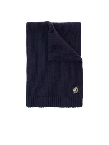 stone island scarf with logo patch