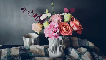 扭曲紋理系列 清水泥扭曲花瓶 筆筒 刷具收納