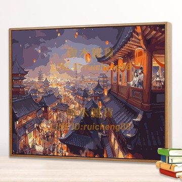 數字油畫diy填充油彩畫減壓手工人物動漫客廳裝飾畫創意涂鴉繪畫【雲木雜貨】