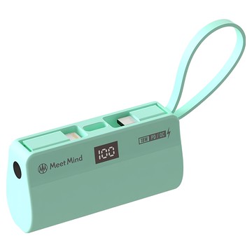 Meet Mind PD/QC 直插式行動電源 5000mAh Type-C  PB5000  藍 薄荷綠