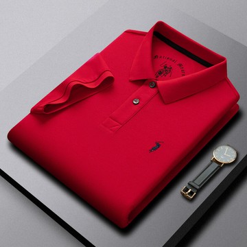 【新款熱賣】夏季天新款男士短袖T恤100%純棉POLO衫免燙翻領寬松薄款半袖上衣t