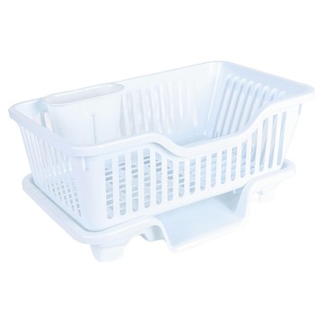 小麥購物 碗盤瀝水置物架 中開 L1120 小  1層  1個  白色