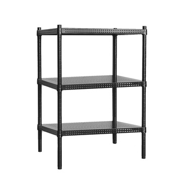 【dayneeds】極致美學 75x45x75公分 三層烤黑沖孔層架