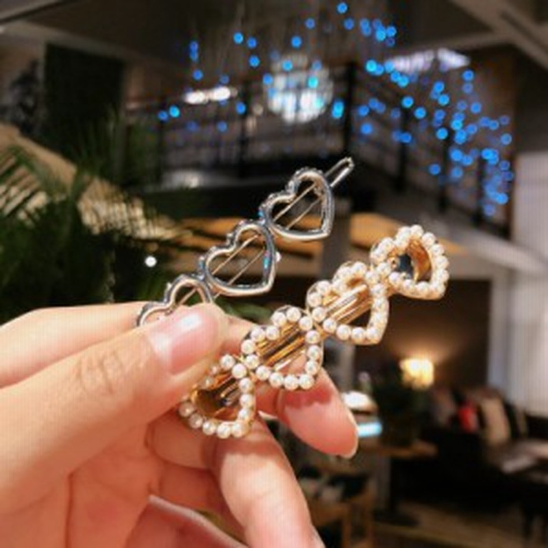 バレッタ ヘアクリップ ハート ヘアピン ヘアアクセサリー レディース かわいい おしゃれ フェイクパール ゴールドカラー シル 通販 Lineポイント最大1 0 Get Lineショッピング