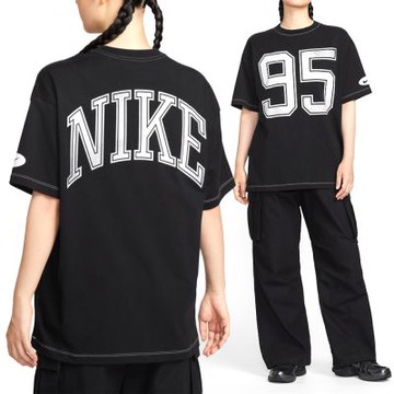 Nike As W Nsw Street Ss Os Tee 短袖 女款 黑色 寬鬆 印花 T恤 HV4973-010