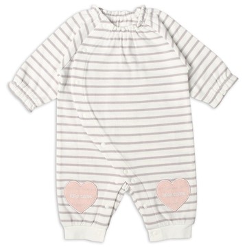 akachan honpo - 長袖兔裝 爬行神隊友-彈性材質-淺卡其色