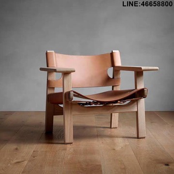 免運 開立發票 餐椅 洽談椅 高腳椅 沙發椅 吧台椅 拍攝椅 道具椅 西班牙狩獵客廳單人沙發椅陽臺休閑椅馬鞍家用復古實木椅子設計師