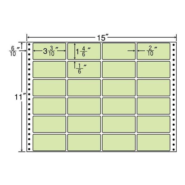 （まとめ買い）MT15TG グリーン ナナフォーム カラーシリーズ 6ケース 3000折 ラベル 東洋印刷
