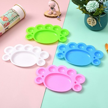 彩繪調色盤 大腳丫調色盤 梅花調色盤 圓形調色盤 刷具 水彩調色盤 塗鴉 畫畫著色 美術用具【BlueCat】【RC3849】