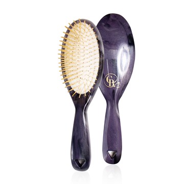 【古寶】快樂24K金梳（圓潤紫）