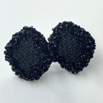 耳飾 Noir 菱形 可選金屬配件