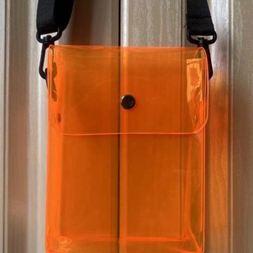 透明PVC男女遛娃痛包手機鑰匙小物件收納學生斜跨防水可愛單肩包T