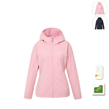 【FILA】女性 抗UV 防潑水機能 平織外套-深粉 5JKY-5719-PK