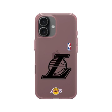 iPhone 17 Clear (相機按鈕) 晶醺玫 - NBA - B&W-洛杉磯湖人 L.A. Lakers B&W